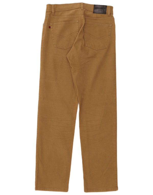Pierre Cardin Mens Straight Jeans W32 L32 Beige Cotton