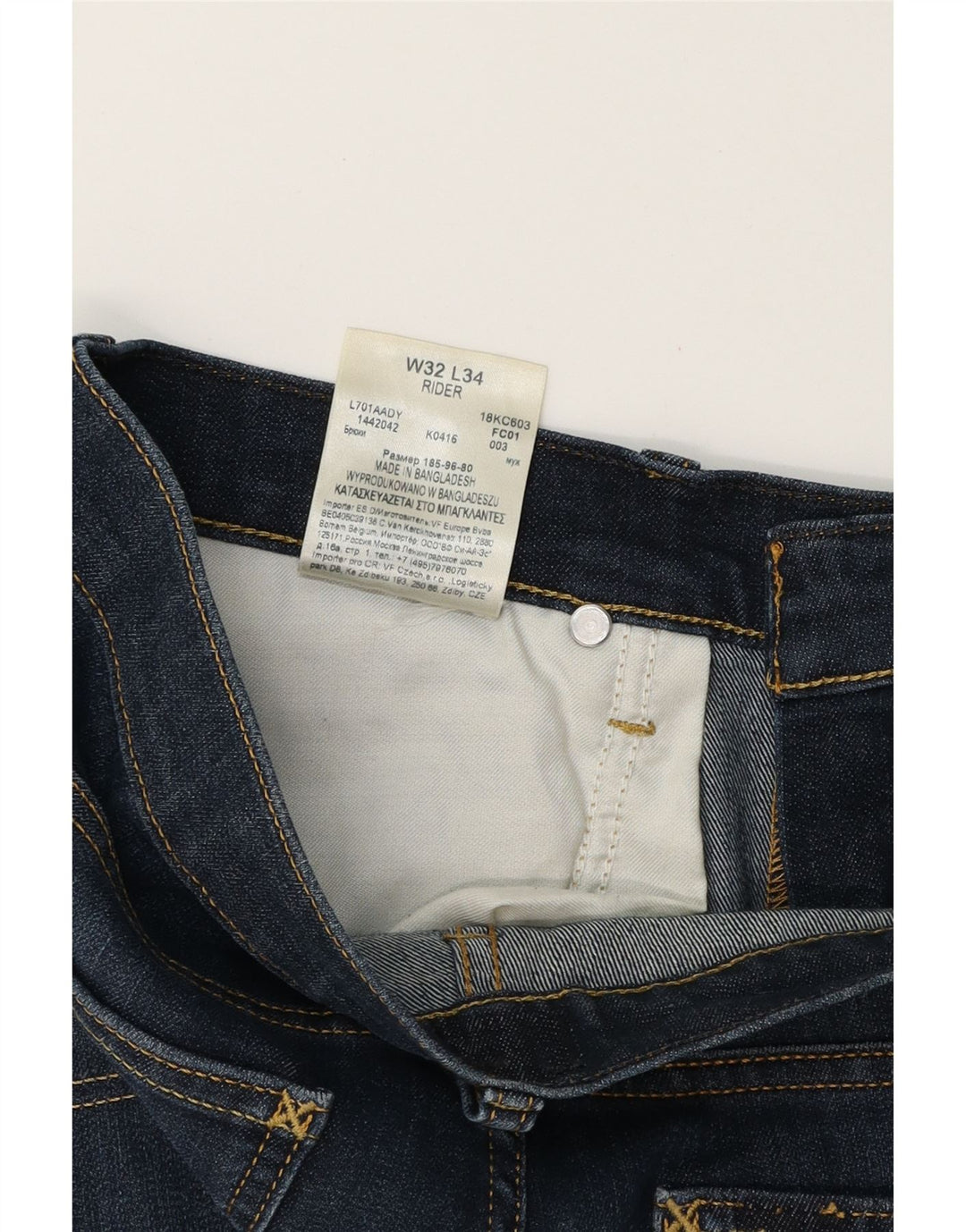 LEE Womens Rider Slim Jeans W32 L28 Navy Blue Vintage Lee and Second-Hand Lee from Messina Hembry 