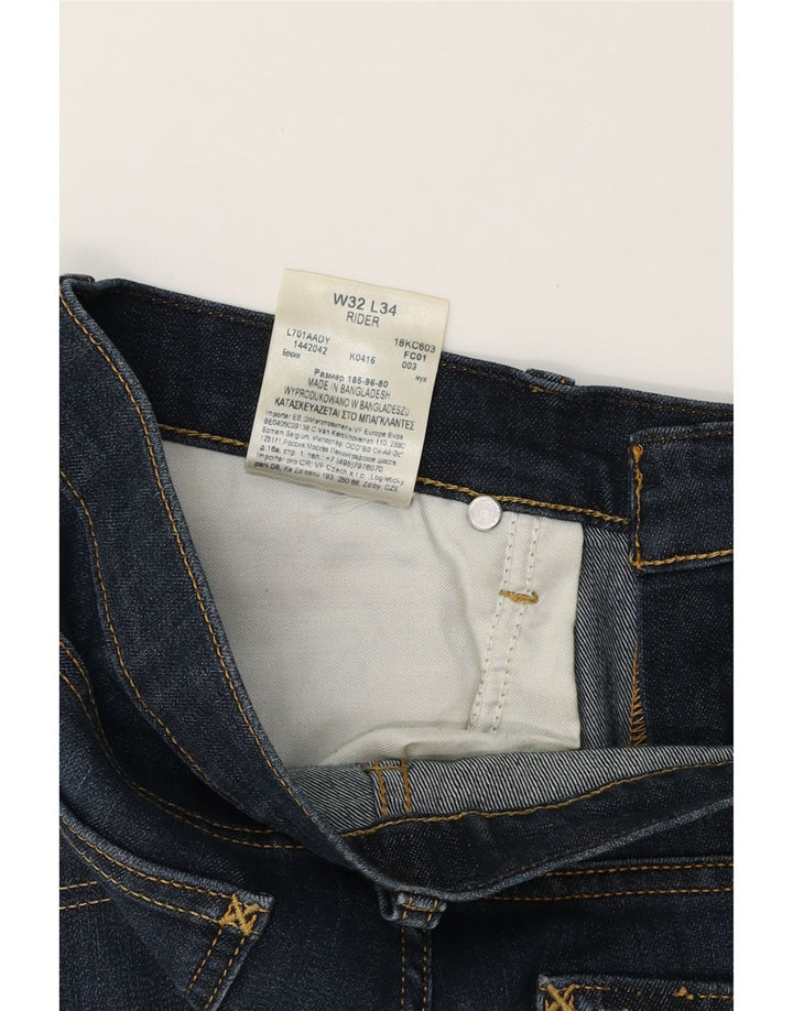 LEE Womens Rider Slim Jeans W32 L28 Navy Blue Vintage Lee and Second-Hand Lee from Messina Hembry 