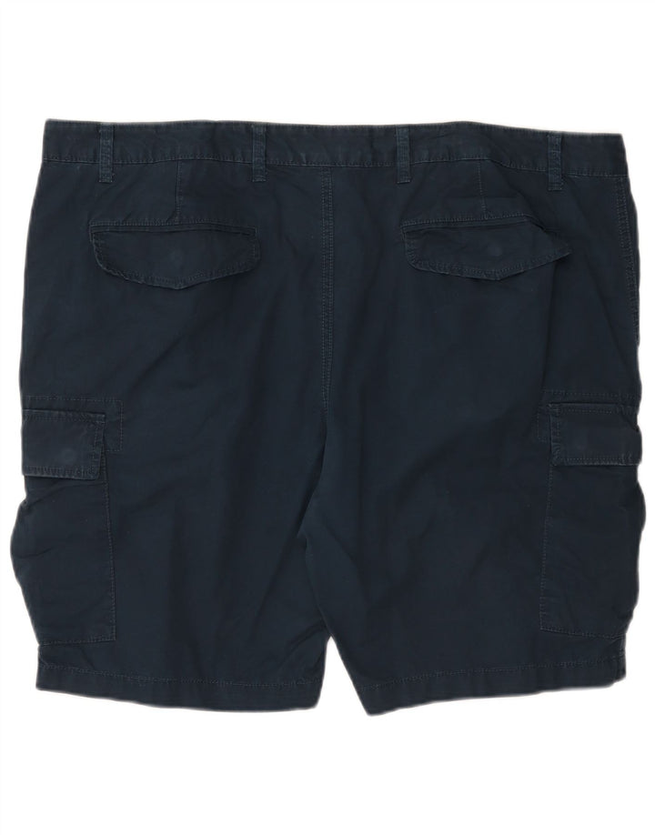 Marks & Spencer Mens Cargo Shorts W44 2XL Navy Blue Cotton