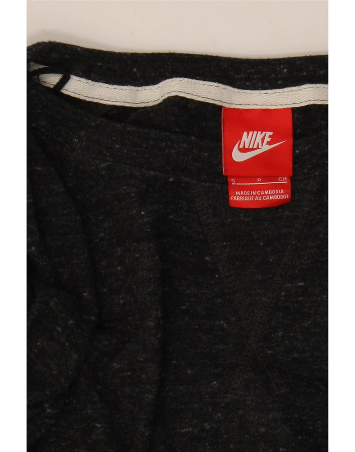 NIKE Womens Graphic Sweatshirt Jumper UK 10 Small Black Flecked