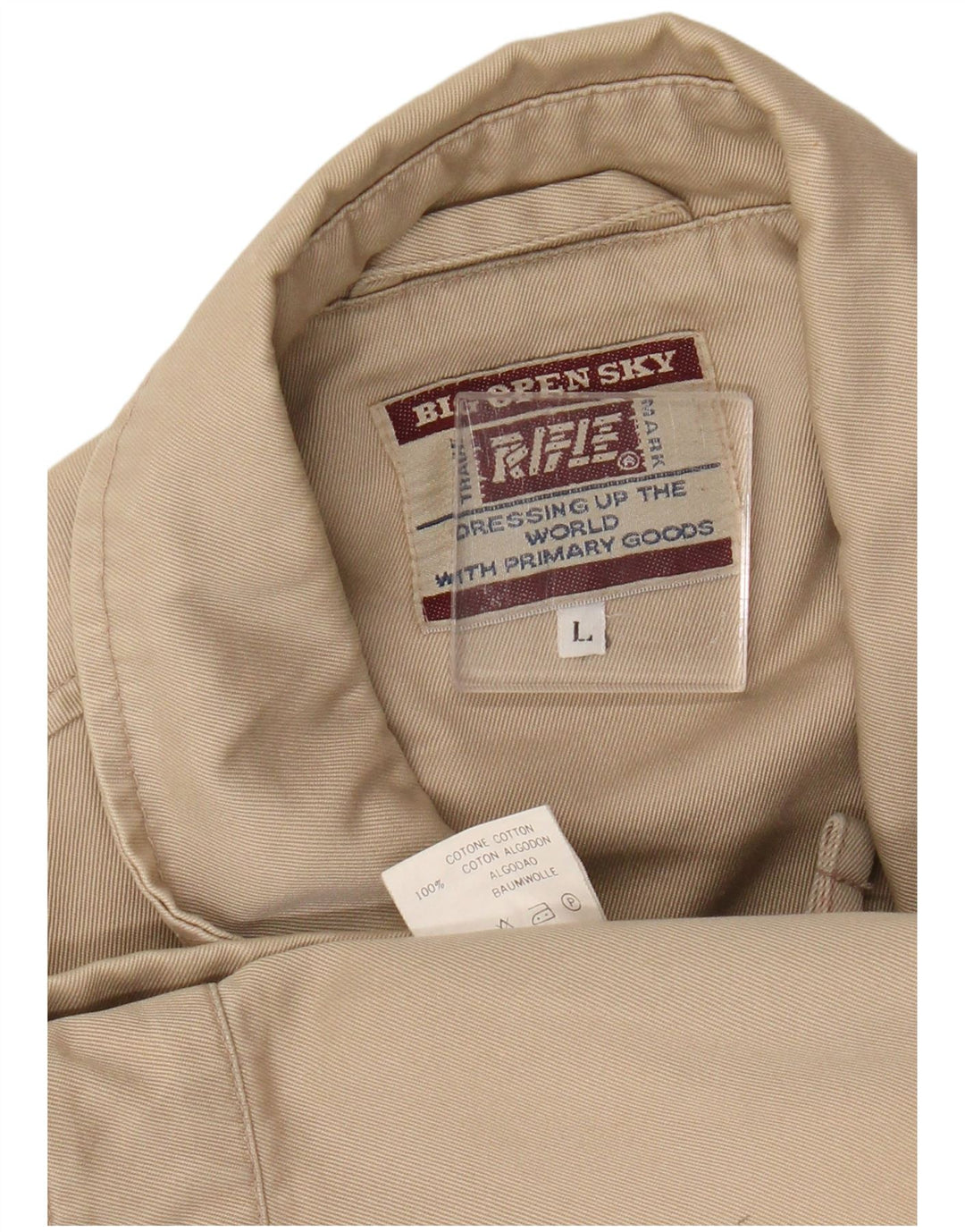 Giacca utility da uomo Rifle UK 40 Large Cotone Beige