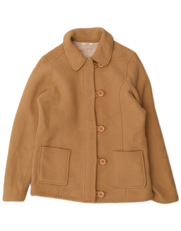 Marks & Spencer Chaqueta polar extragrande para mujer UK 10 Small Beige Poliéster