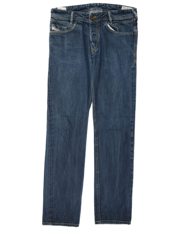 Мужские прямые джинсы Diesel Poiak W31 L34, синий хлопок