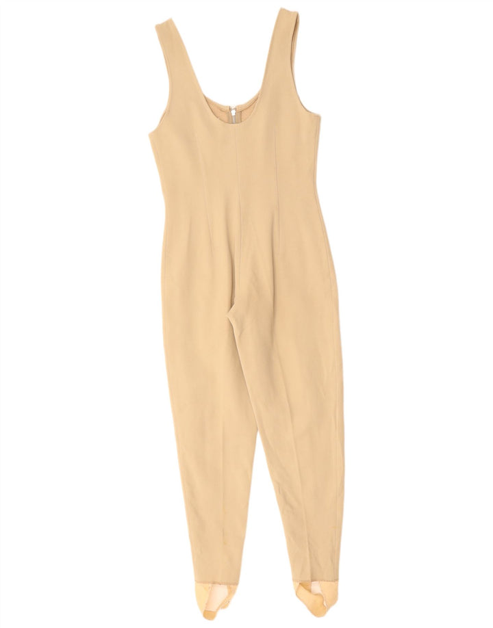 COLMAR Womens Sleeveless Stirrup Jumpsuit IT 42 Medium  Beige