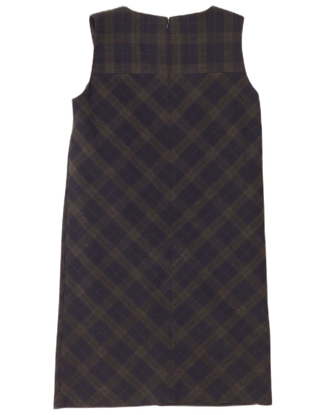Abito a trapezio regolare senza maniche da donna UK 10 Piccolo scozzese verde