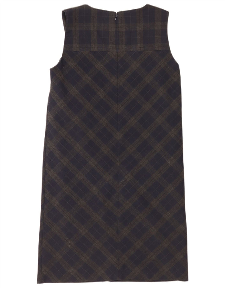 Abito a trapezio regolare senza maniche da donna UK 10 Piccolo scozzese verde