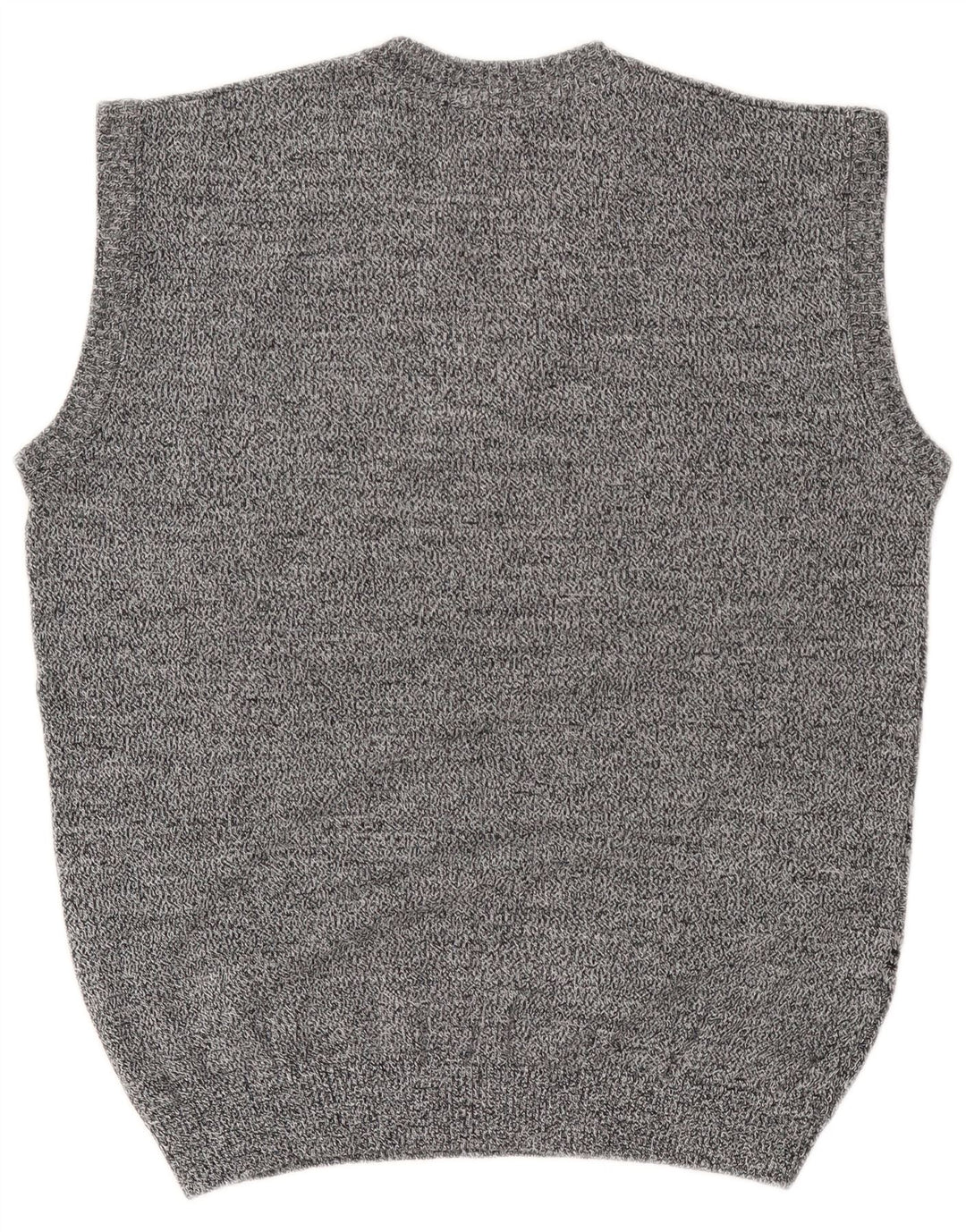 Vintage Mens Vest Tank Top Medium Grey Striped