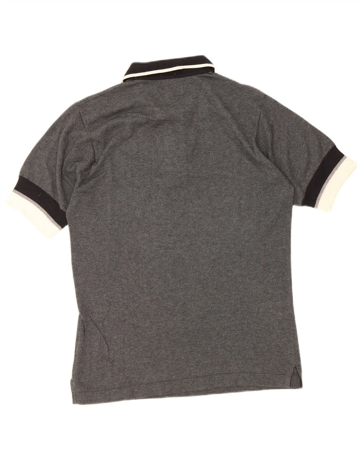 Fila Mens Polo Shirt Small Grey Colourblock Cotton
