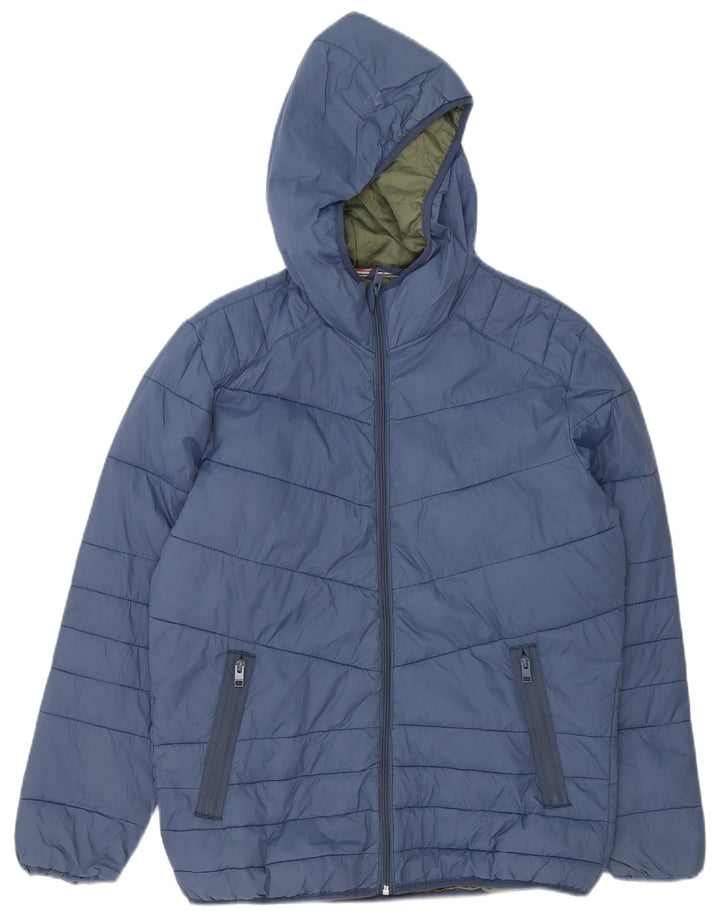 Jack & Jones Ανδρικό μπουφάν με κουκούλα UK 38 Medium Blue