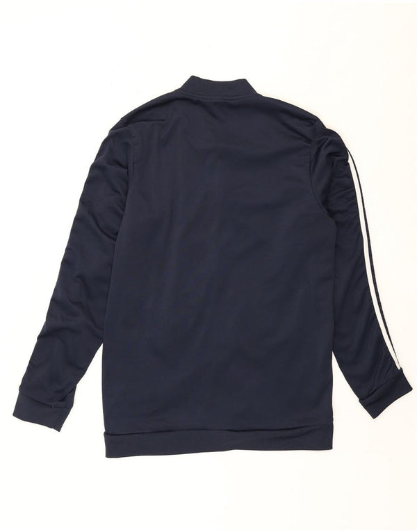 Giacca da ginnastica da uomo Adidas grande in poliestere blu navy