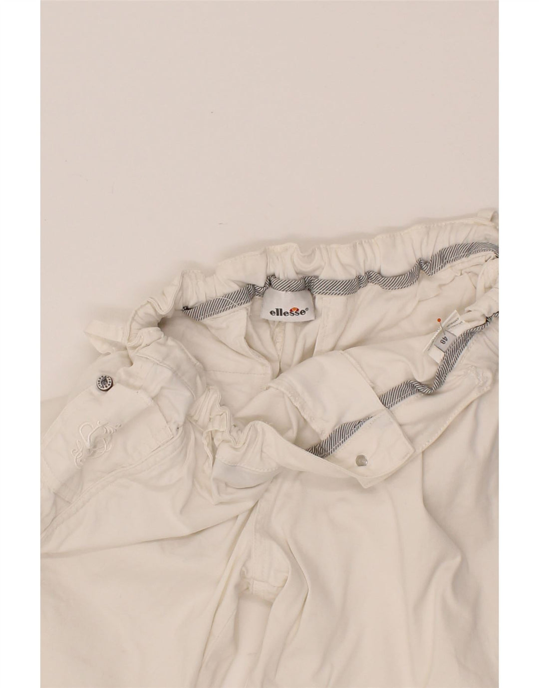 ELLESSE Womens Bermuda Shorts IT 48 XL W36  White Cotton Vintage Ellesse and Second-Hand Ellesse from Messina Hembry 