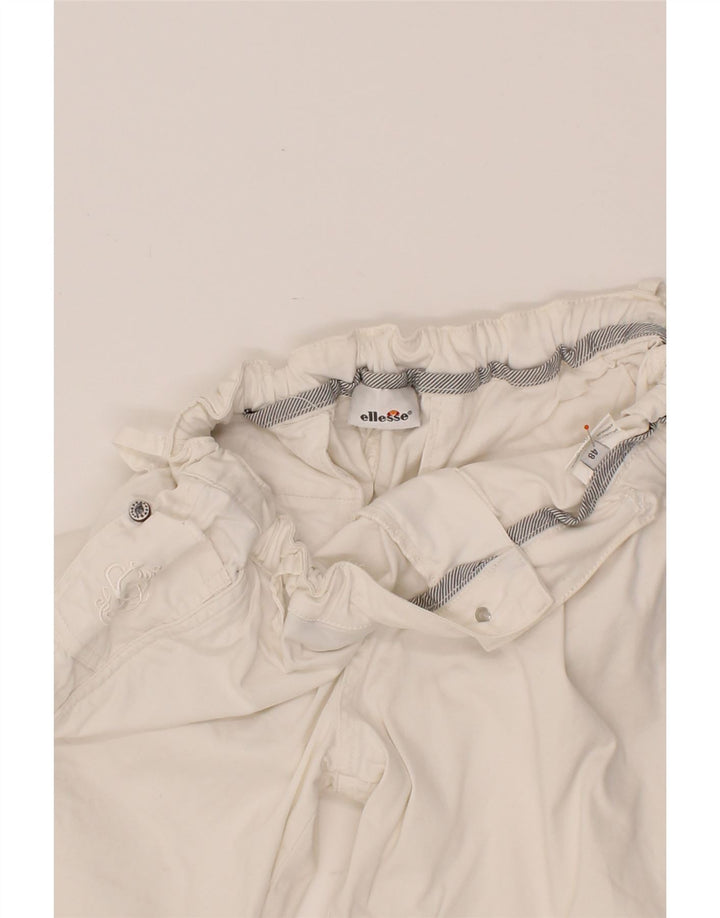 ELLESSE Womens Bermuda Shorts IT 48 XL W36  White Cotton Vintage Ellesse and Second-Hand Ellesse from Messina Hembry 