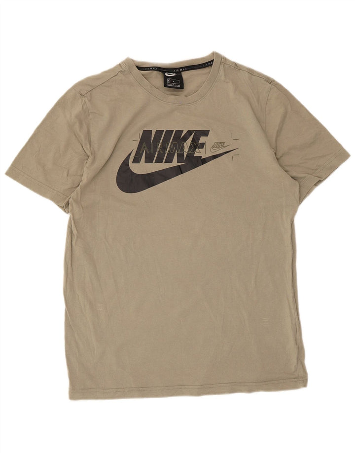 T-shirt grafica da uomo Nike Top in cotone kaki medio