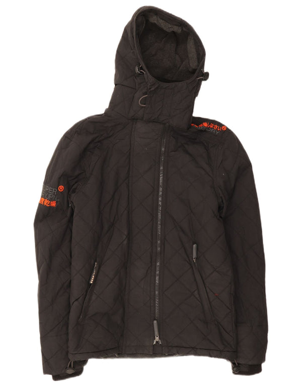 Giacca a vento trapuntata con cappuccio da uomo Superdry Windcheater UK 34 XS Nera