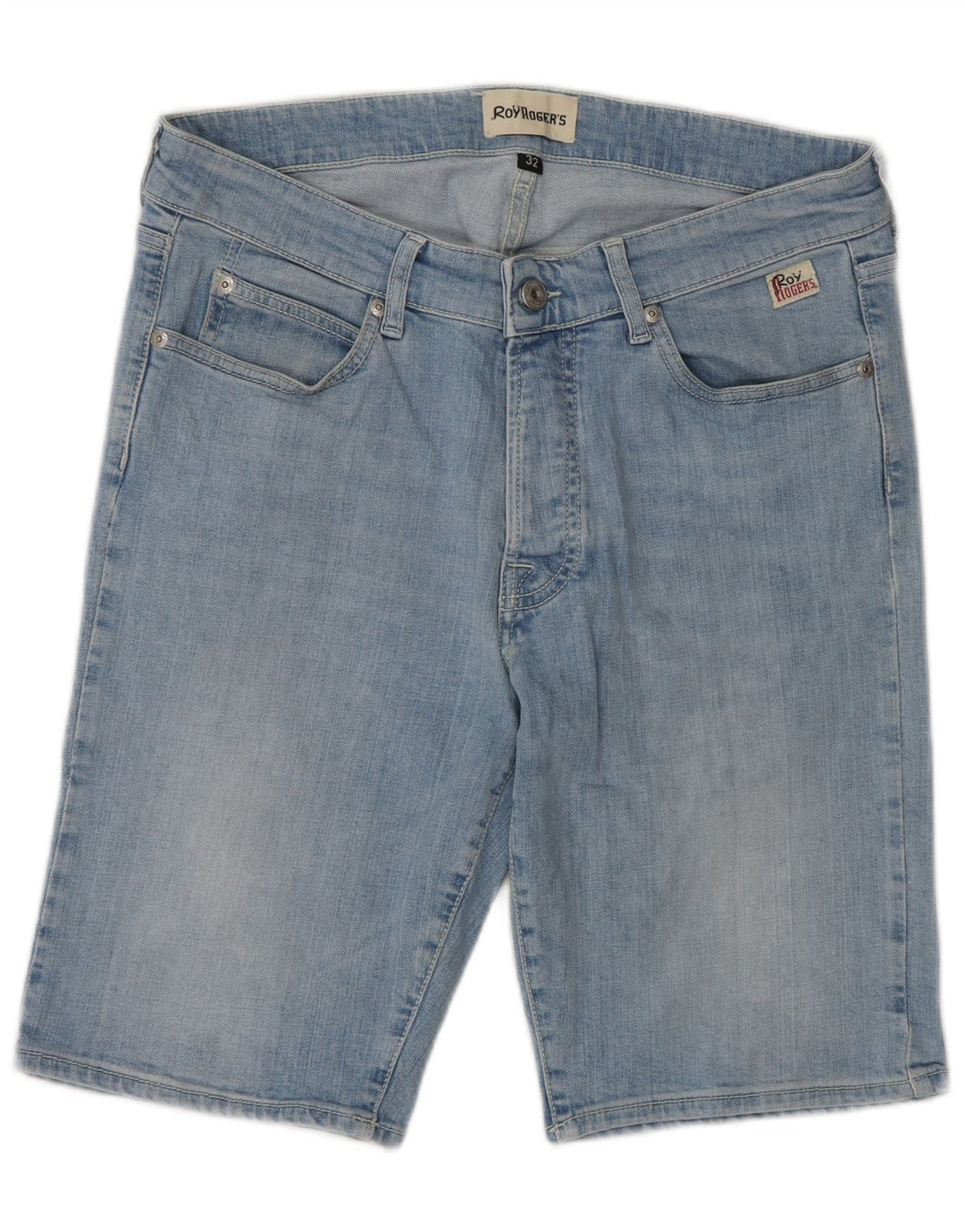 ROY ROGERS Mens Denim Shorts W32 Medium  Blue Cotton