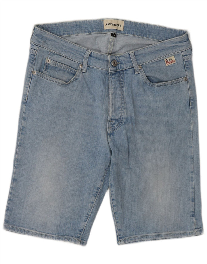 ROY ROGERS Mens Denim Shorts W32 Medium  Blue Cotton
