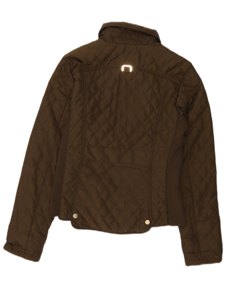 Ellesse Veste matelassée pour femme UK 12 Marron moyen Polyester