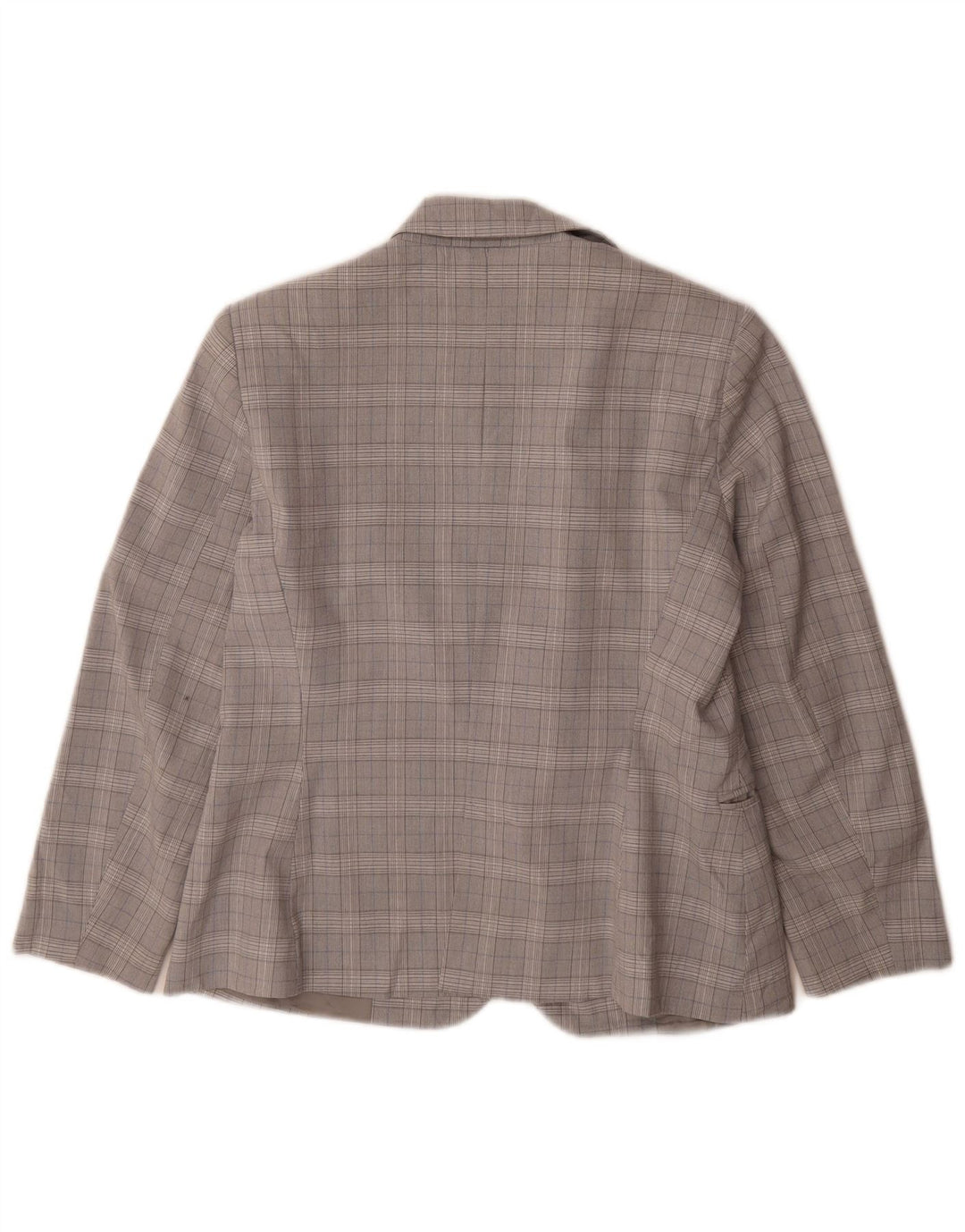 Zara Damen 1-Knopf-Blazerjacke EU 40 Mittelgrauer Hahnentrittmuster