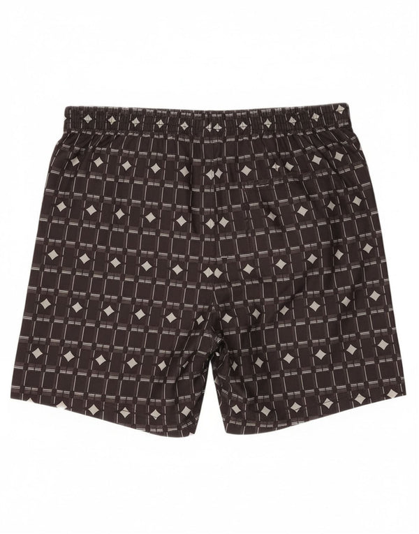 Nike Mens Swimming Shorts Large  Brown Geometric Polyester