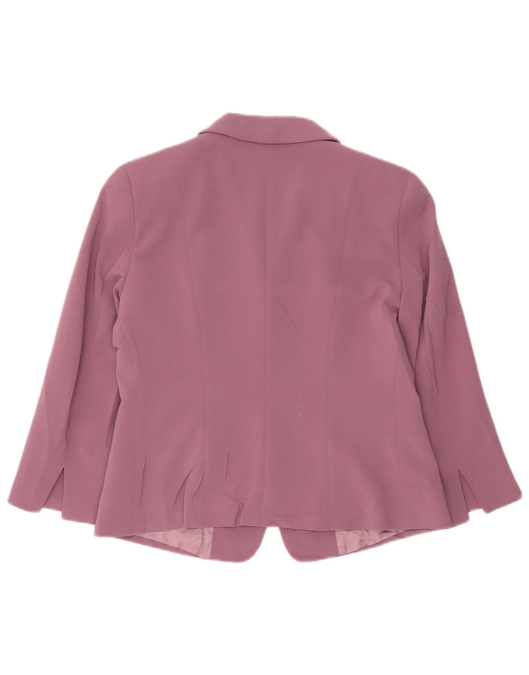 Max Mara Womens 2 Button 3/4 Sleeve Blazer Jacket UK 16 Large Pink