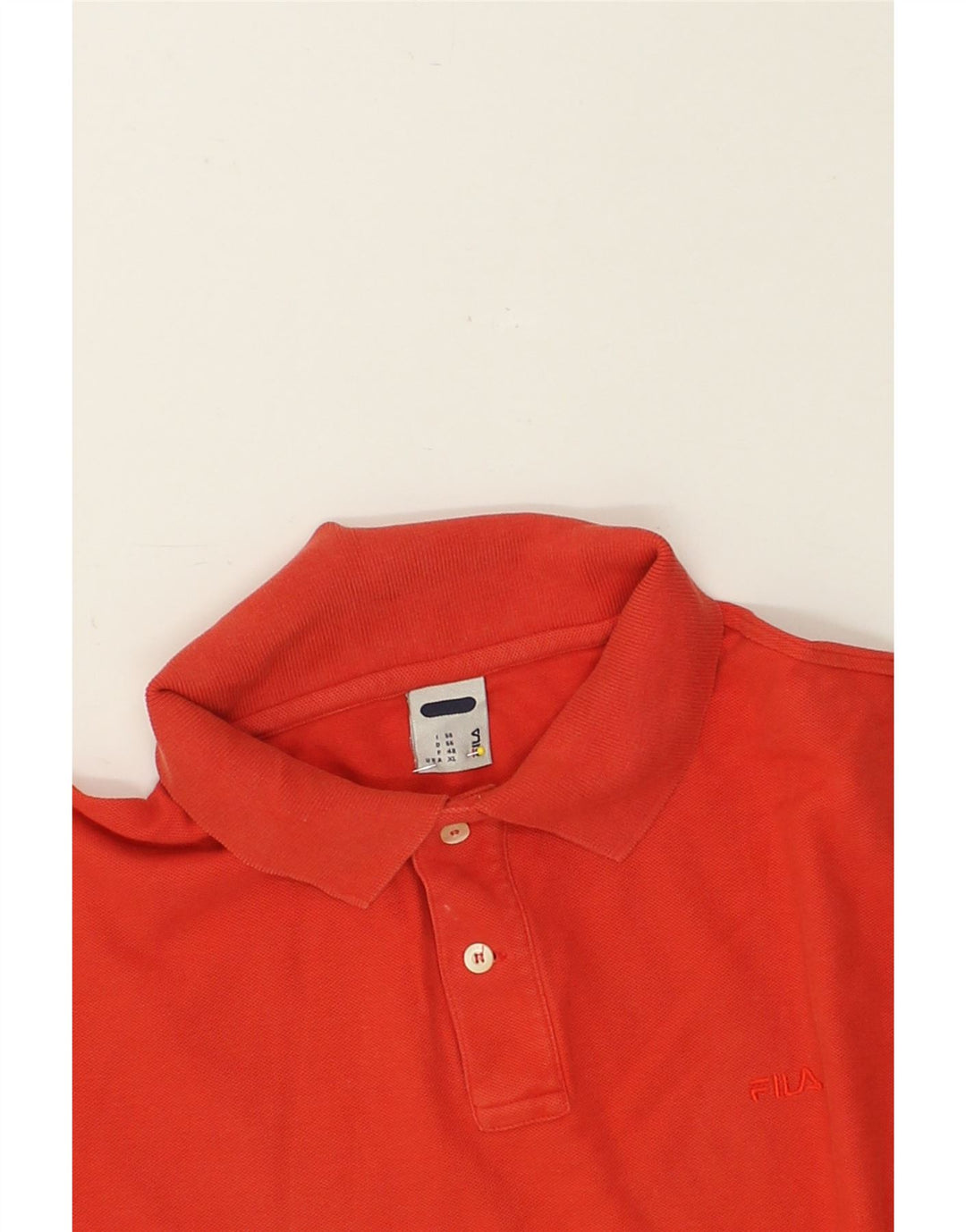 FILA Mens Polo Shirt XL Red Cotton Vintage Fila and Second-Hand Fila from Messina Hembry 