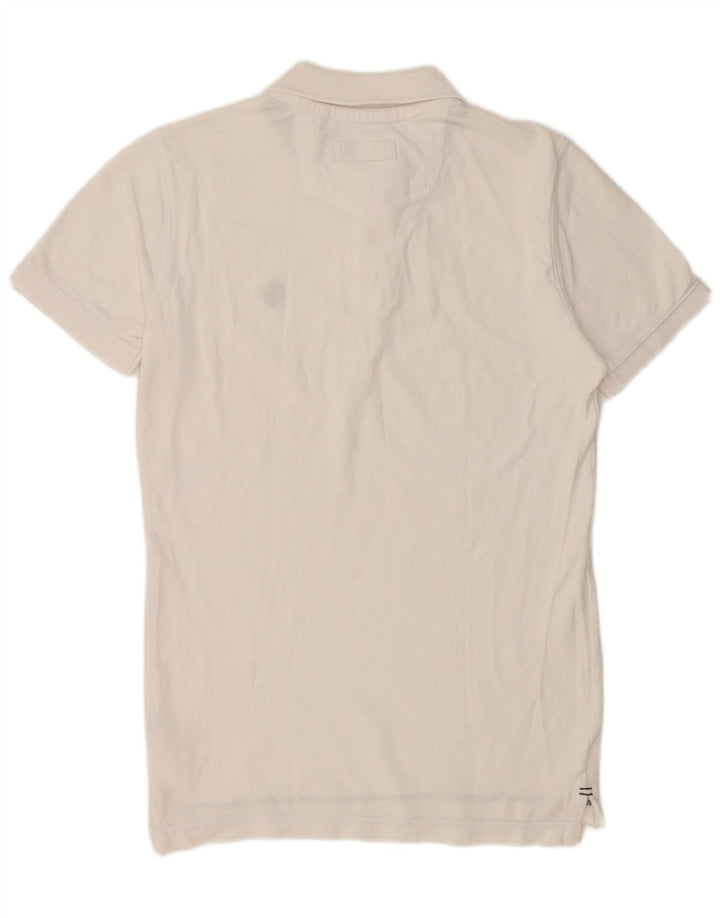 Fat Face Mens Polo Shirt XS White Cotton