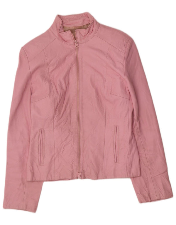 Raffaello Chaqueta de cuero para mujer UK 42 Rosa medio