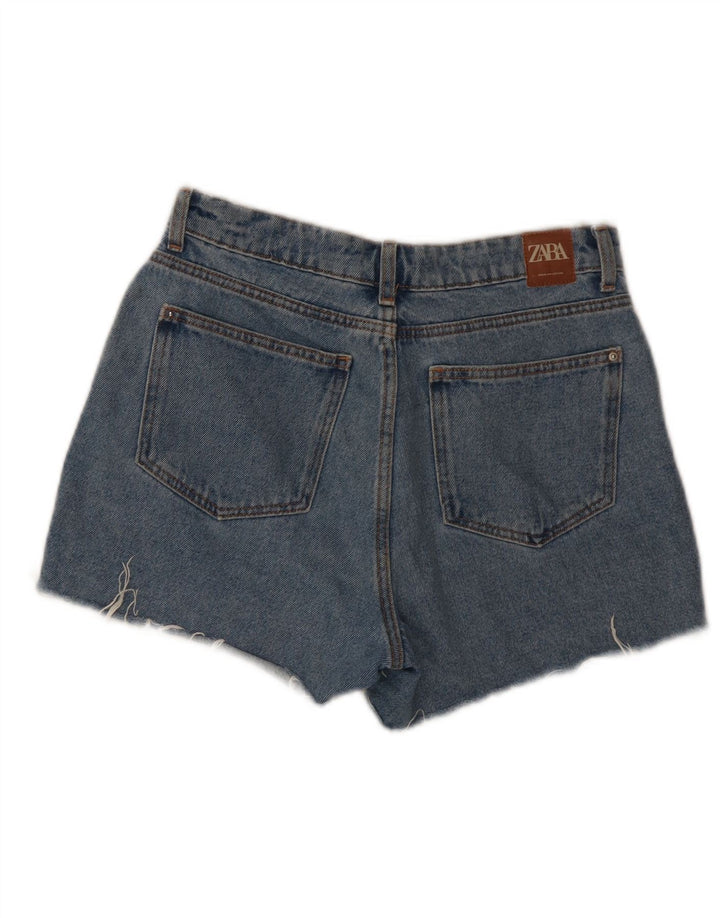 Zara Womens Denim Shorts Small W26  Blue Cotton