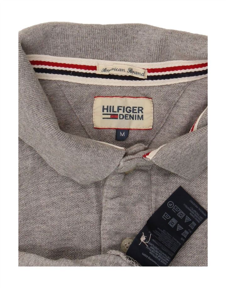 TOMMY HILFIGER Mens Polo Shirt Medium Grey Cotton Vintage Tommy Hilfiger and Second-Hand Tommy Hilfiger from Messina Hembry 