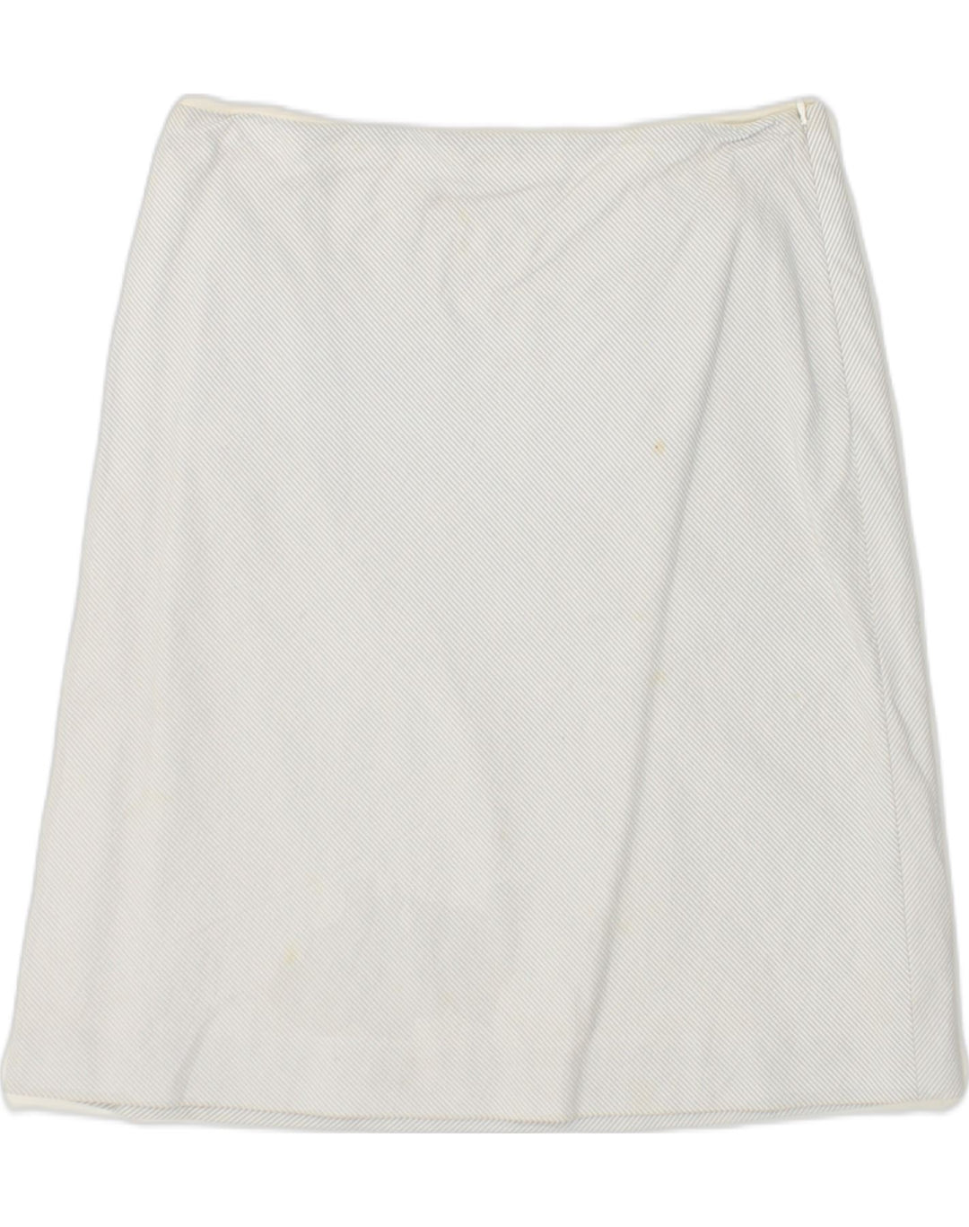 J. CREW Womens A-Line Skirt US 8 Medium W30  Grey Pinstripe Cotton | Vintage J. Crew | Thrift | Second-Hand J. Crew | Used Clothing | Messina Hembry 