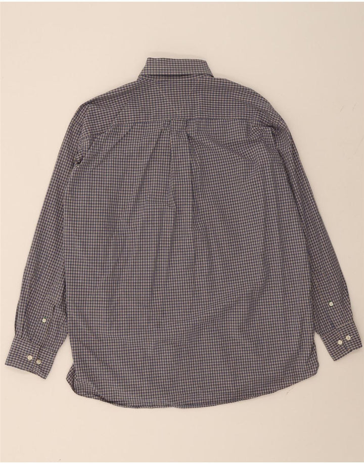 TOMMY HILFIGER Mens Shirt Size 15 1/2 Medium Blue Check Cotton Vintage Tommy Hilfiger and Second-Hand Tommy Hilfiger from Messina Hembry 