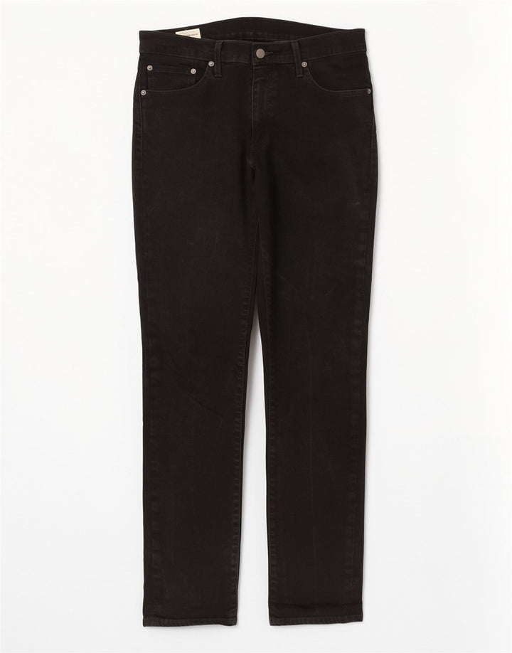 Мужские джинсы Levi's 511 Slim W32 L34, черный хлопок