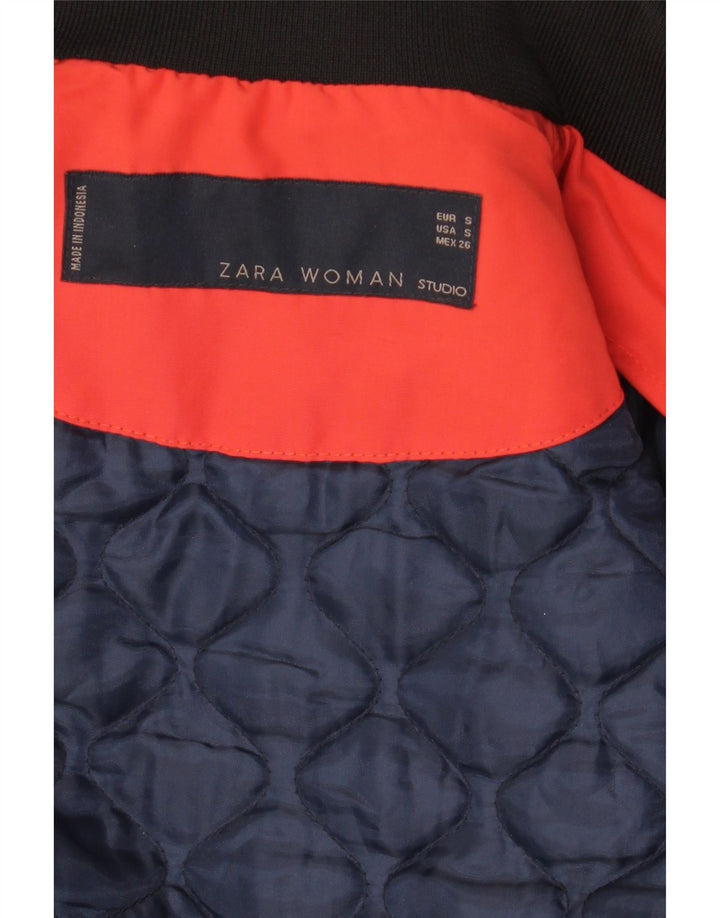 Giacca trapuntata corta da donna Zara UK 10 piccola blu navy