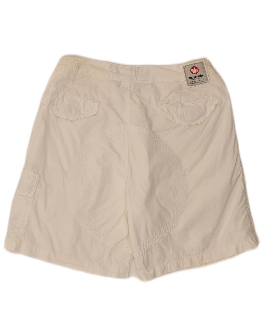 Murphy & Nye Mens Chino Shorts W31 Médio Algodão Branco