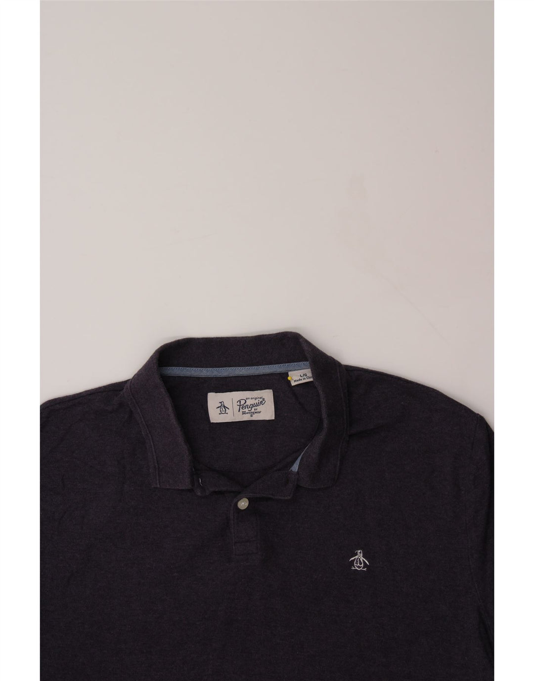 PENGUIN Mens Polo Shirt Large Purple Cotton Vintage Penguin and Second-Hand Penguin from Messina Hembry 