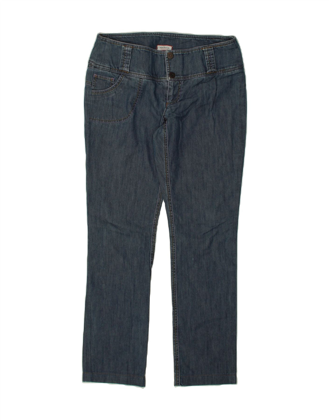 MAX & CO. Womens Straight Jeans IT 46 Large W32 L29  Blue Cotton Vintage Max & Co. and Second-Hand Max & Co. from Messina Hembry 