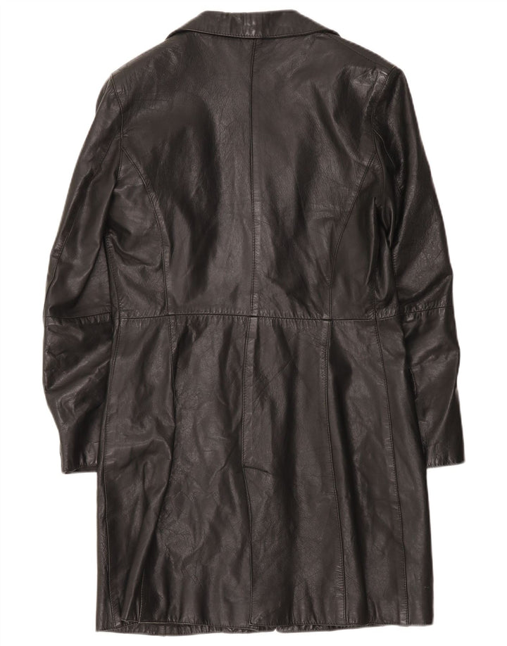 Tenax Womens Leather Coat IT 46 Large Black