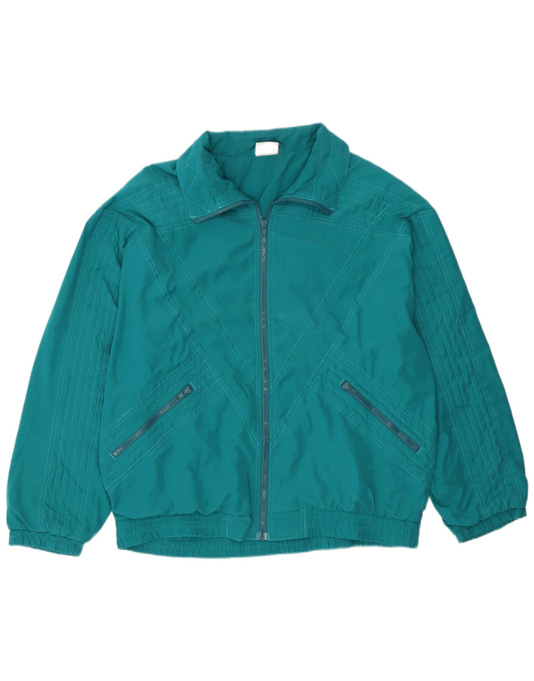 Active Mens Tracksuit Top Jacket XL Green Polyester Sports