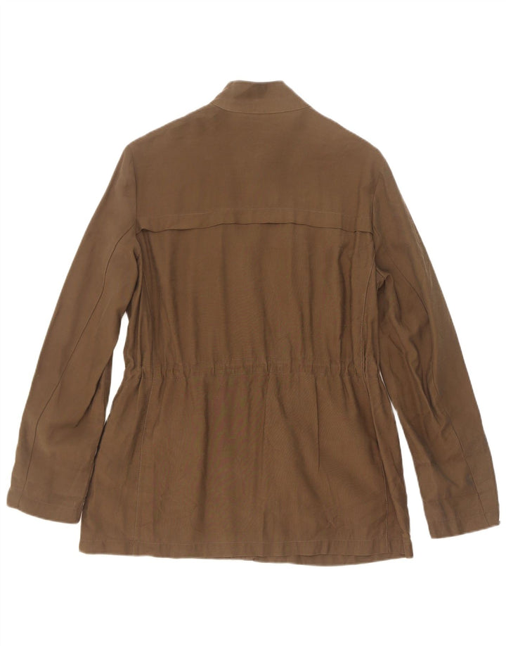 Zara Chaqueta utilitaria para mujer UK 44 Viscosa caqui mediana