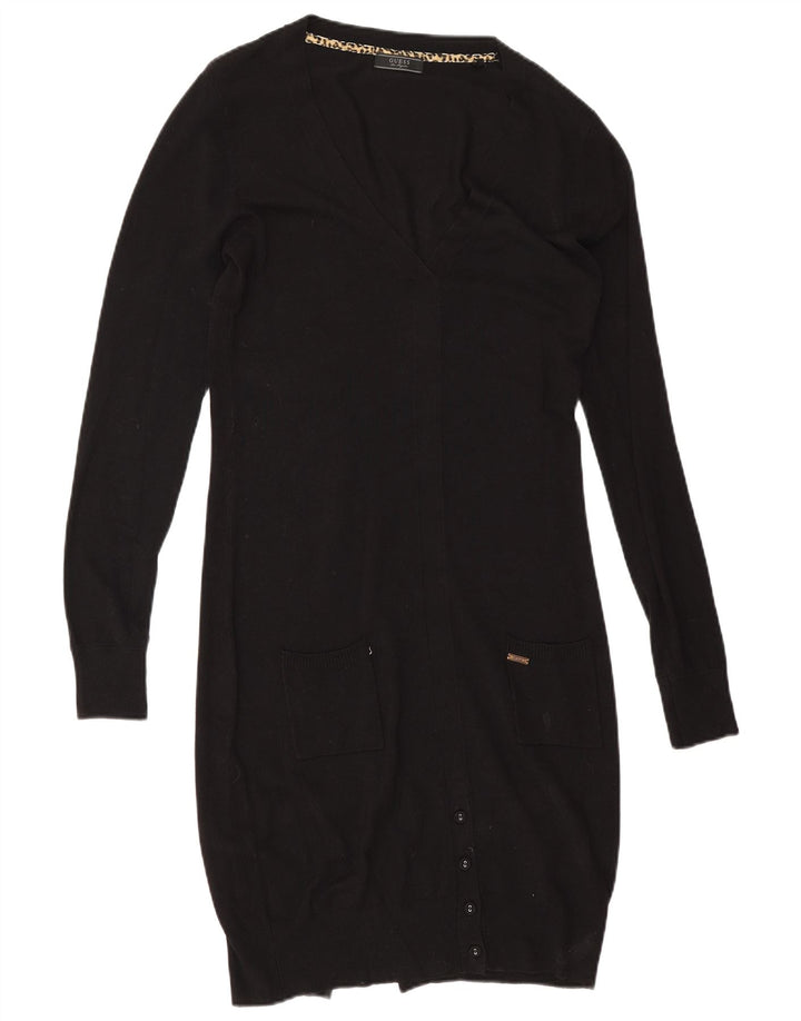 Guess Womens Jumper Dress UK 14 Medium Black Viscose