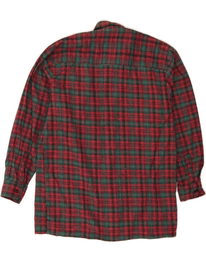 ALEX Mens Flannel Shirt Medium Red Check Cotton Vintage ALEX and Second-Hand ALEX from Messina Hembry 