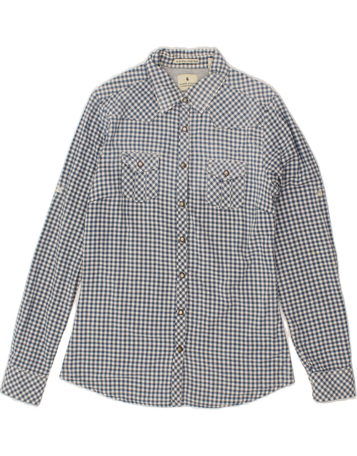 MAISON SCOTCH Mens Shirt Small Navy Blue Gingham Cotton Vintage Maison Scotch and Second-Hand Maison Scotch from Messina Hembry 
