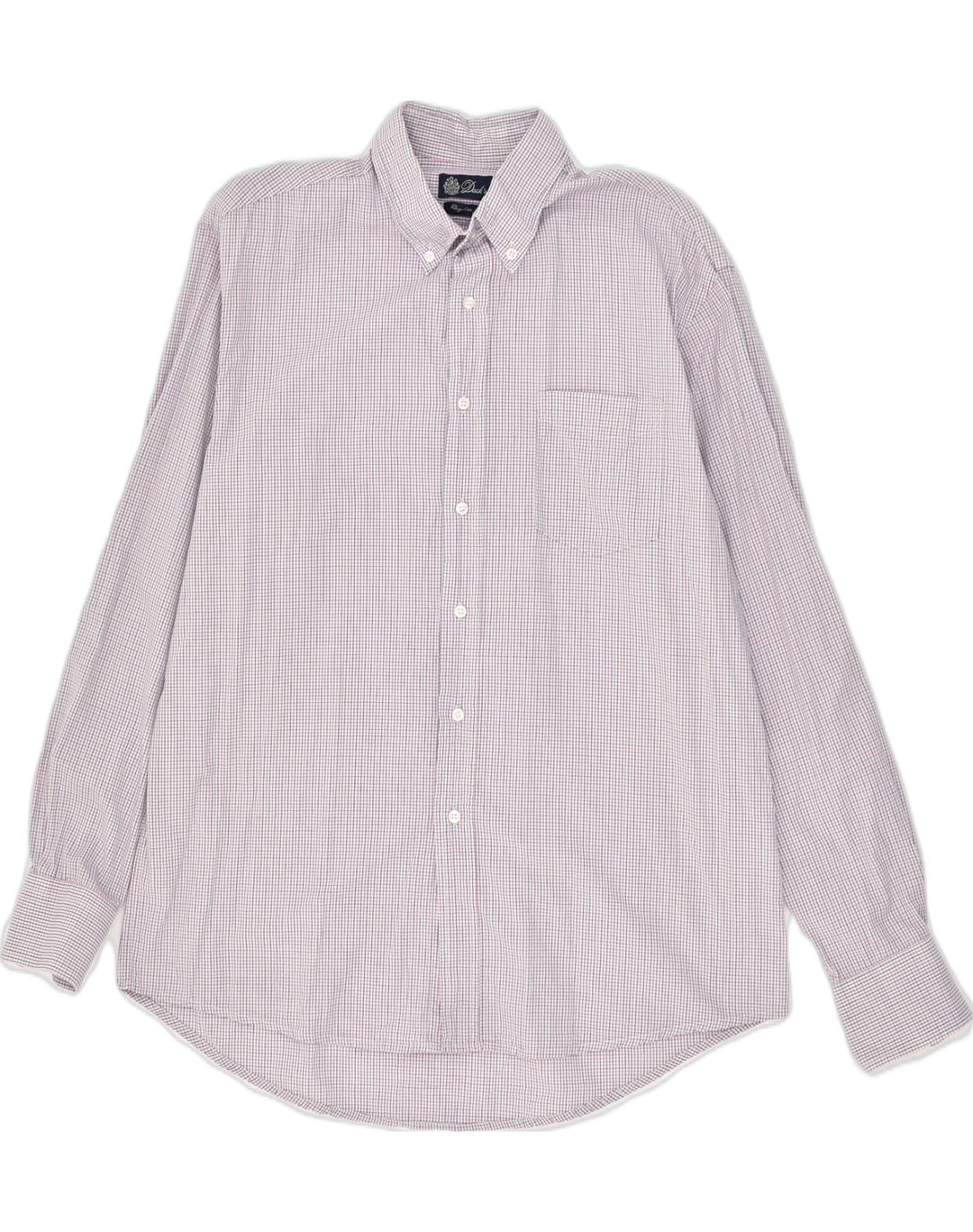 DACK'S Mens Regular Fit Shirt Large Pink Check Cotton Vintage Dack's and Second-Hand Dack's from Messina Hembry 