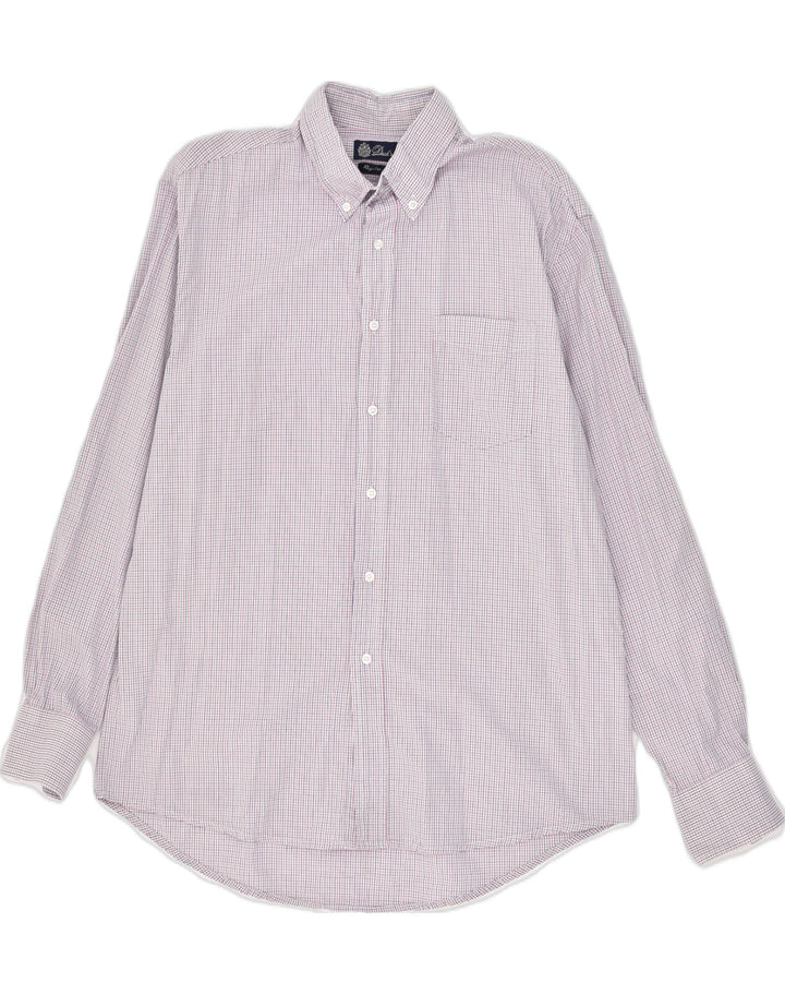 DACK'S Mens Regular Fit Shirt Large Pink Check Cotton Vintage Dack's and Second-Hand Dack's from Messina Hembry 
