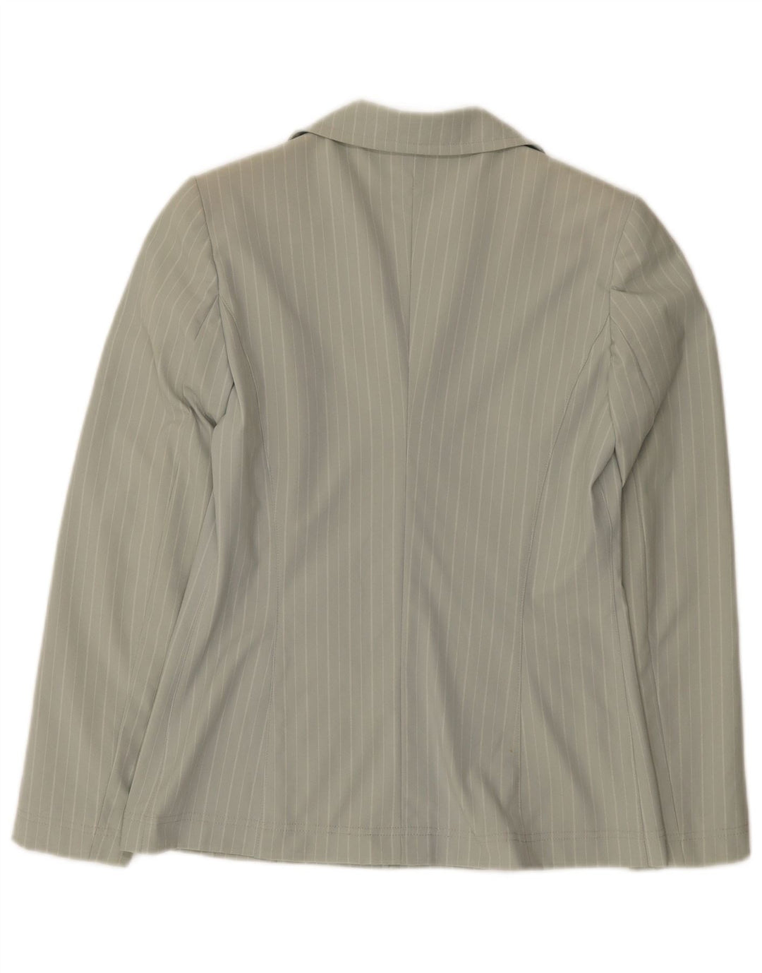Marella Womens Blazer Jacket UK 12 Medium Green Striped Polyamide