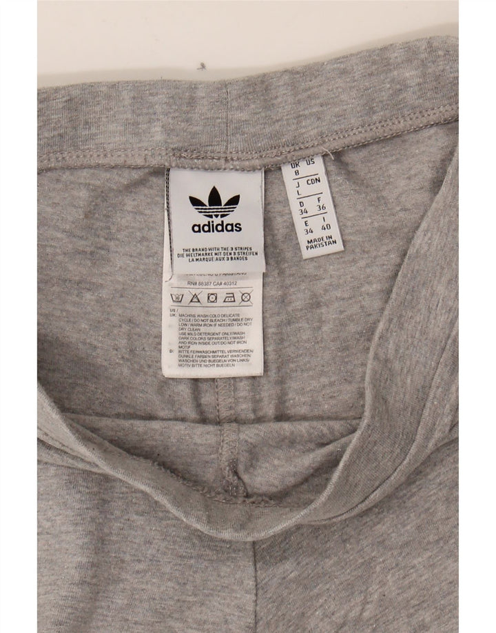 ADIDAS Womens Leggings UK 8 Small Grey Cotton Vintage Adidas and Second-Hand Adidas from Messina Hembry 