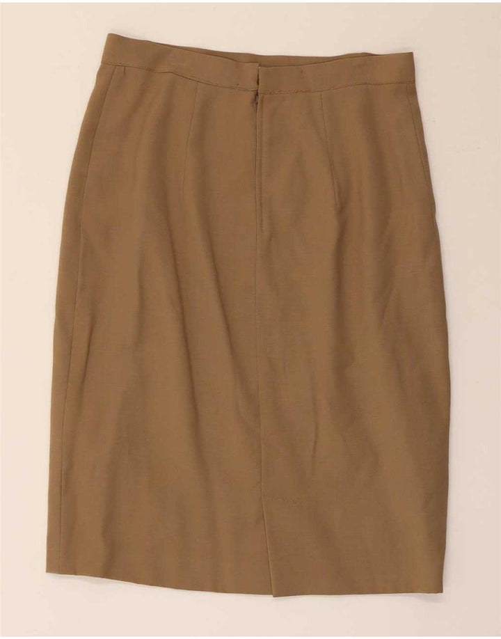 Vintage dame dobbeltradet 2-delt nederdelsæt IT 44 Medium W30 Brun