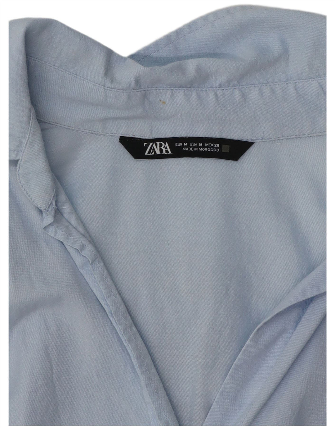 ZARA Womens Oversized Shirt UK 14 Medium Blue