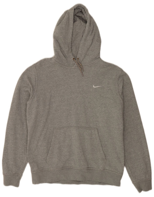 Felpa con cappuccio da uomo Nike Large in cotone chiazzato grigio